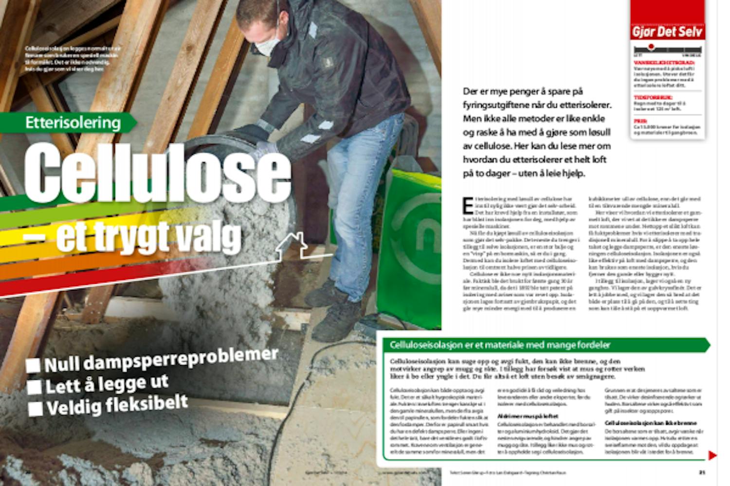 Celluloseisolasjon Cellulose isolasjon